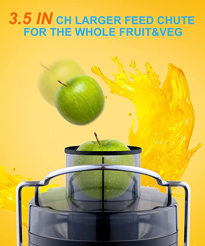 مُصنِّع عصارة فولاذية مقاومة للصدأ ذات فوهة كبيرة لأنبوب التغذية بسرعتين والتحكم في النبض