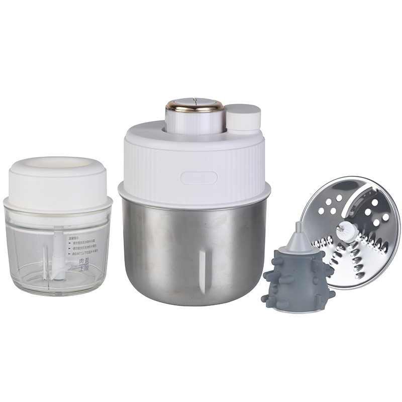 مورد لقطاعة الطعام متعددة الوظائف ، 2 وعاء بسعة 3 لتر من الفولاذ المقاوم للصدأ والزجاج